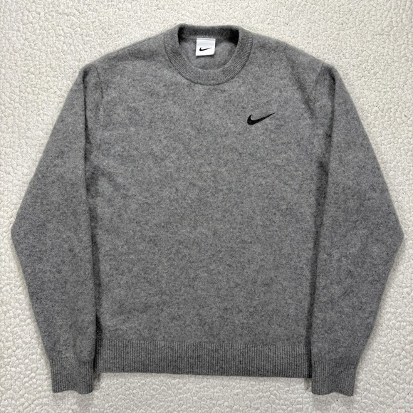Nike Other - Nike Cashmere Sweater Men's M Gray Crewneck Custom Athlete Luxury Minimalist